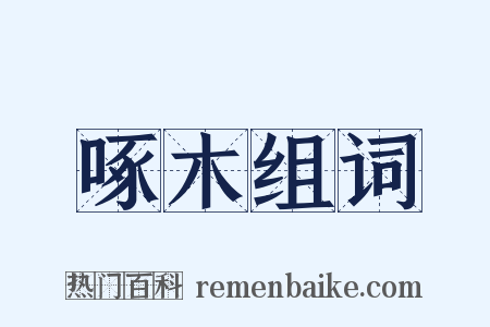 啄木组词是什么意思的图片